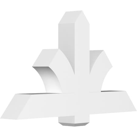 Ekena Millwork Redmond Architectural Grade PVC Gable Bracket, 48"W x 28"H x 6"D x 6"F, 14/12 Pitch GBP048X28X0606RED00